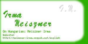 irma meiszner business card